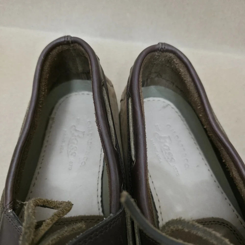 G.H. Bass Hampton (Sz 9 W) Core 2 Mens Boat Shoes Brown Nubuck Loafers Wide